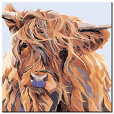 Painting by Numbers Highland Cow in The Wind